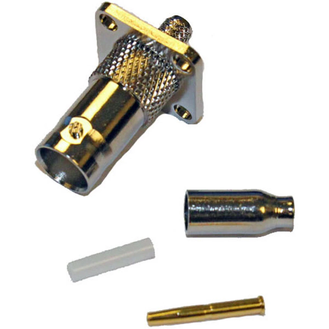 BPAJCR179 BNC CRIMP JACK RG179 FLANGE MOUNT 4 HOLE FIXING
