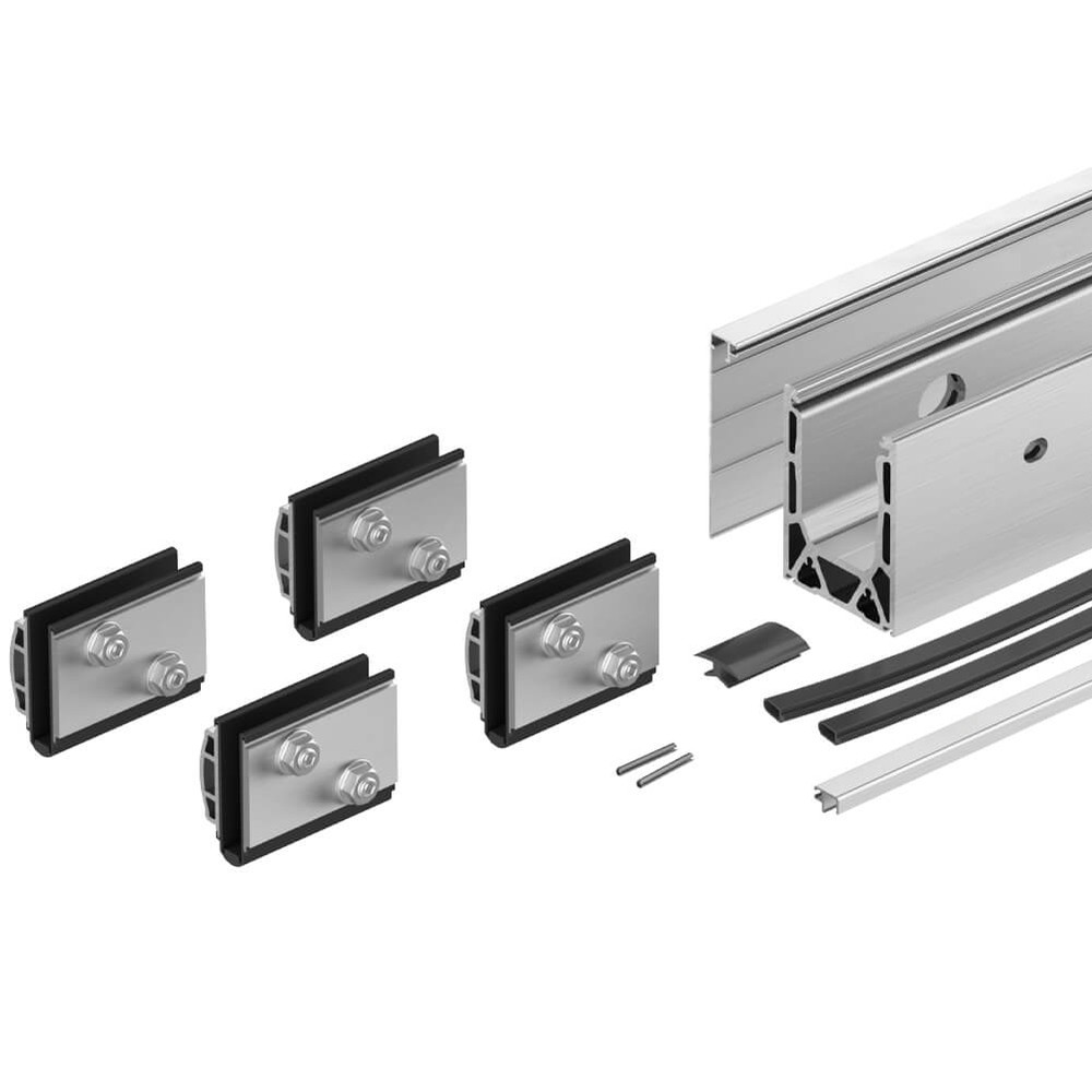 Tilt Loc Side Fix Channel - 19mm Glass 3m Price Complete with Grips and Seals