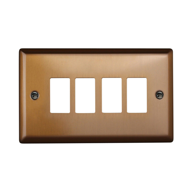Varilight Urban 4G Plate Brushed Bronze with York Twin Plate (Standard Plate)