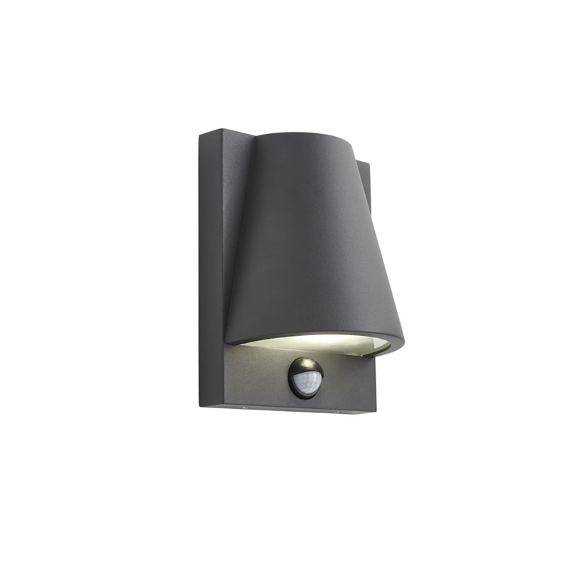 Forum Vesoul Aluminium GU10 Wall Light with PIR Anthracite