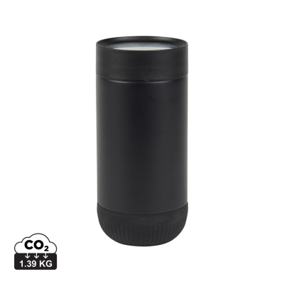 VINGA ERIE RCS RECYCLED SS PUSH MUG 350 ML in Black, Black.