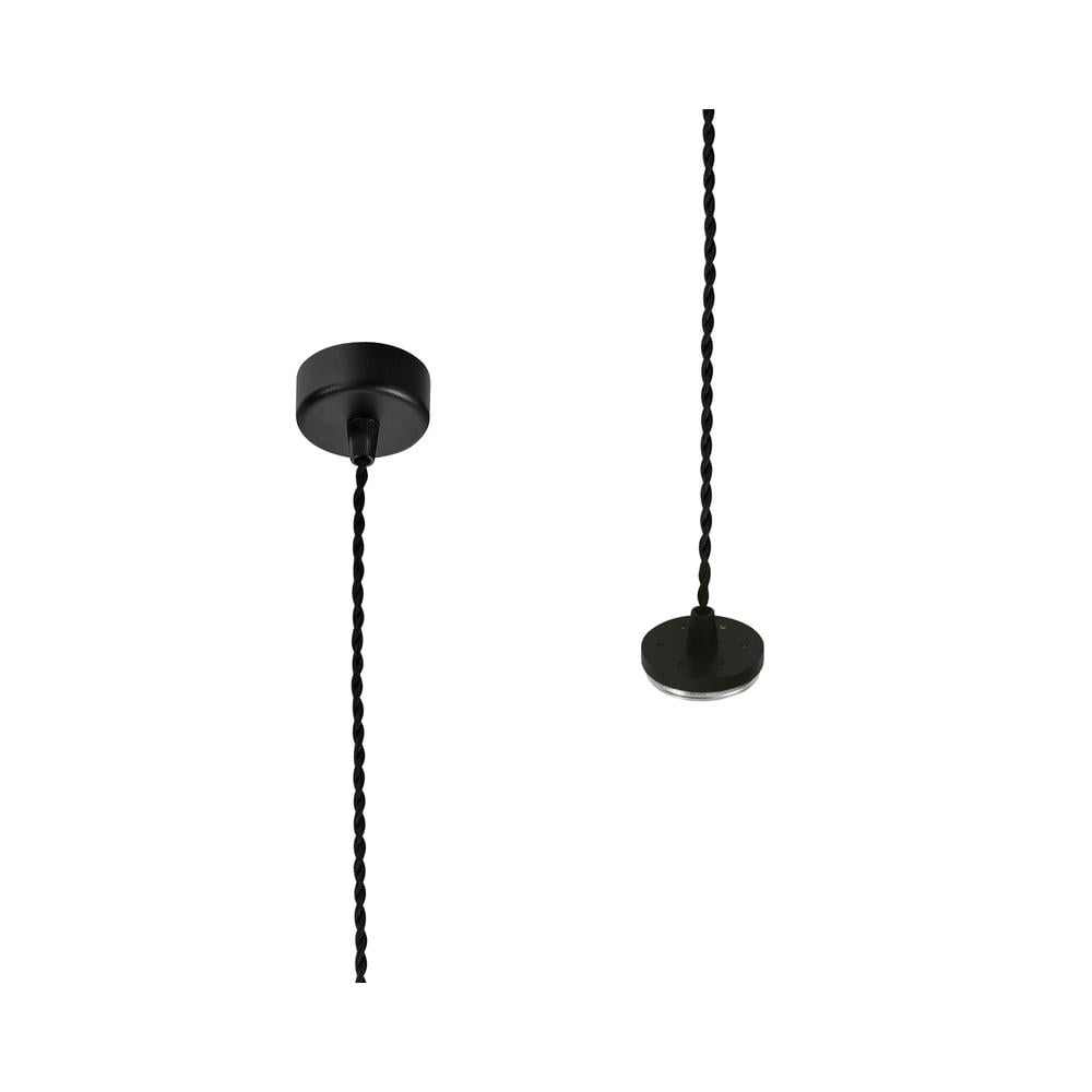 Luxuria Swirl 6.5cm Pendant Light Kit 2m 1xGU10 Sand Black