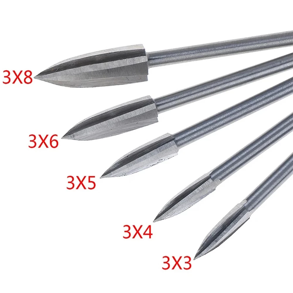 5PCS Wood Carving Drill Steel Engraving Drill Bit