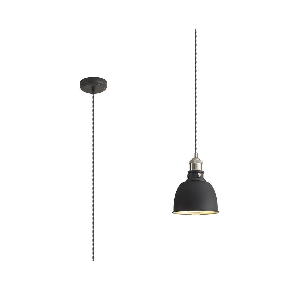 Luxuria Solstice 16cm Small Pendant Light E27 Graphite / Satin Nickel / Silver