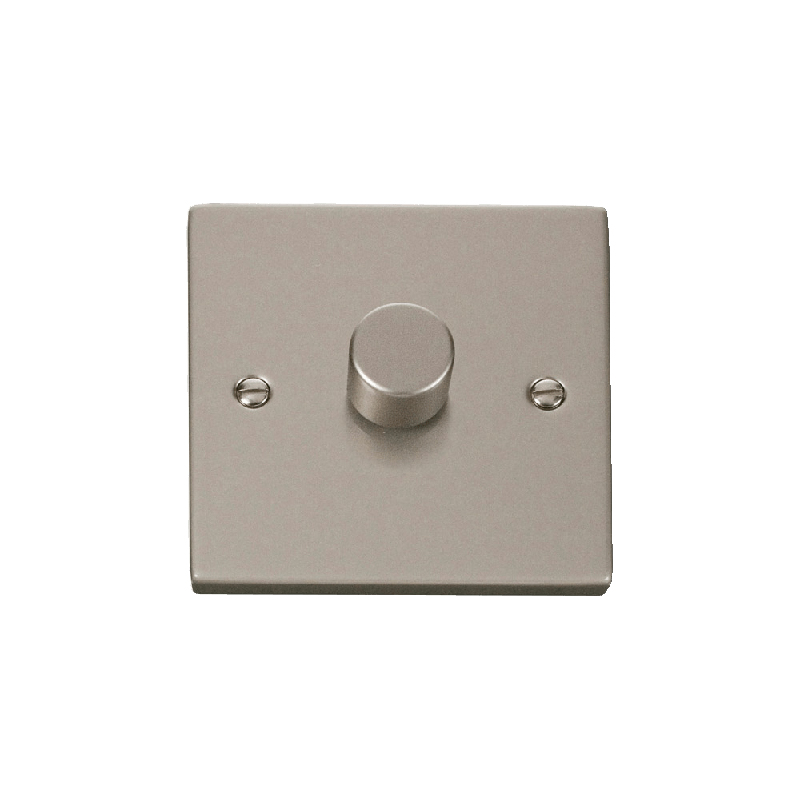 Click Deco 1 Gang 2 Way 400Va Leading Edge Dimmer Switch Pearl Nickel