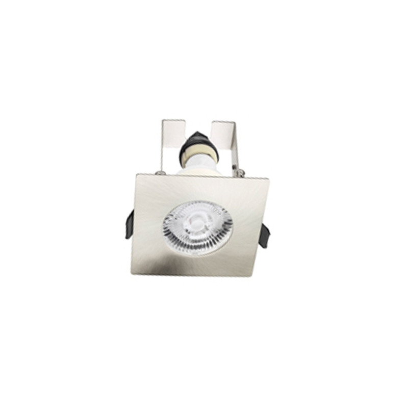 Integral EvoFire GU10 Downlight Satin Nickel Square Insulation Coverable