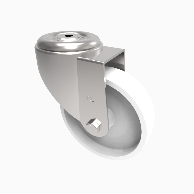 Stainless Steel Nylon Bolt Hole Swivel Castor 150mm 800kg Load