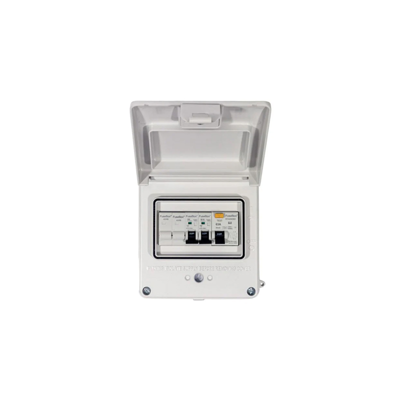 FuseBox IP65 Garage Consumer Unit 63A 30MA RCD White