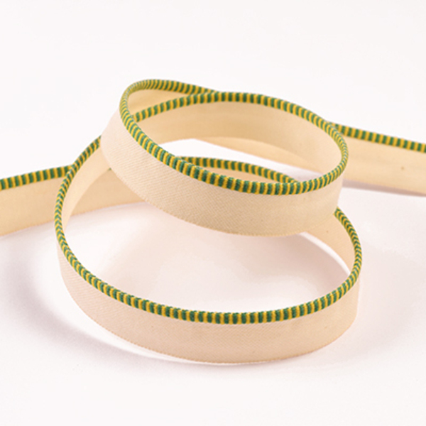 2001 Woven Edge Double Face Cotton Head & Tail Band GREEN/Yellow