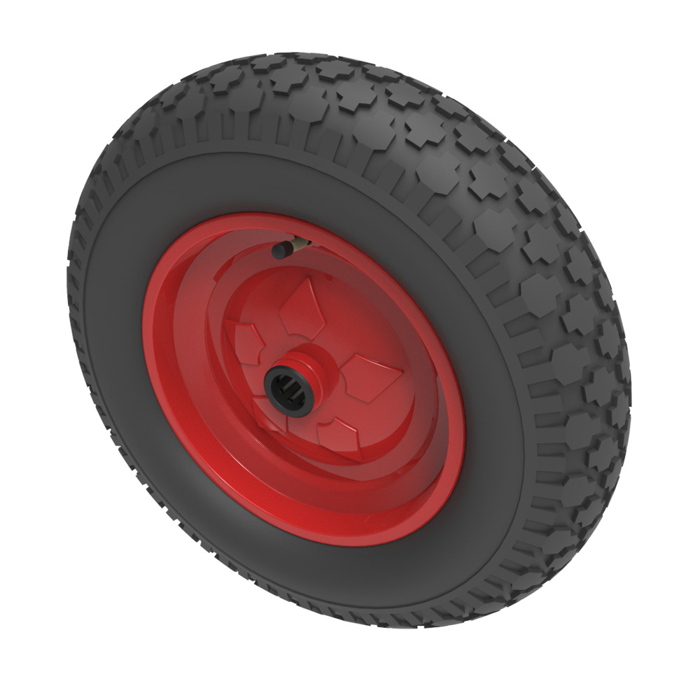 Pneumatic 400mm Roller Bearing Wheel 200kg Load