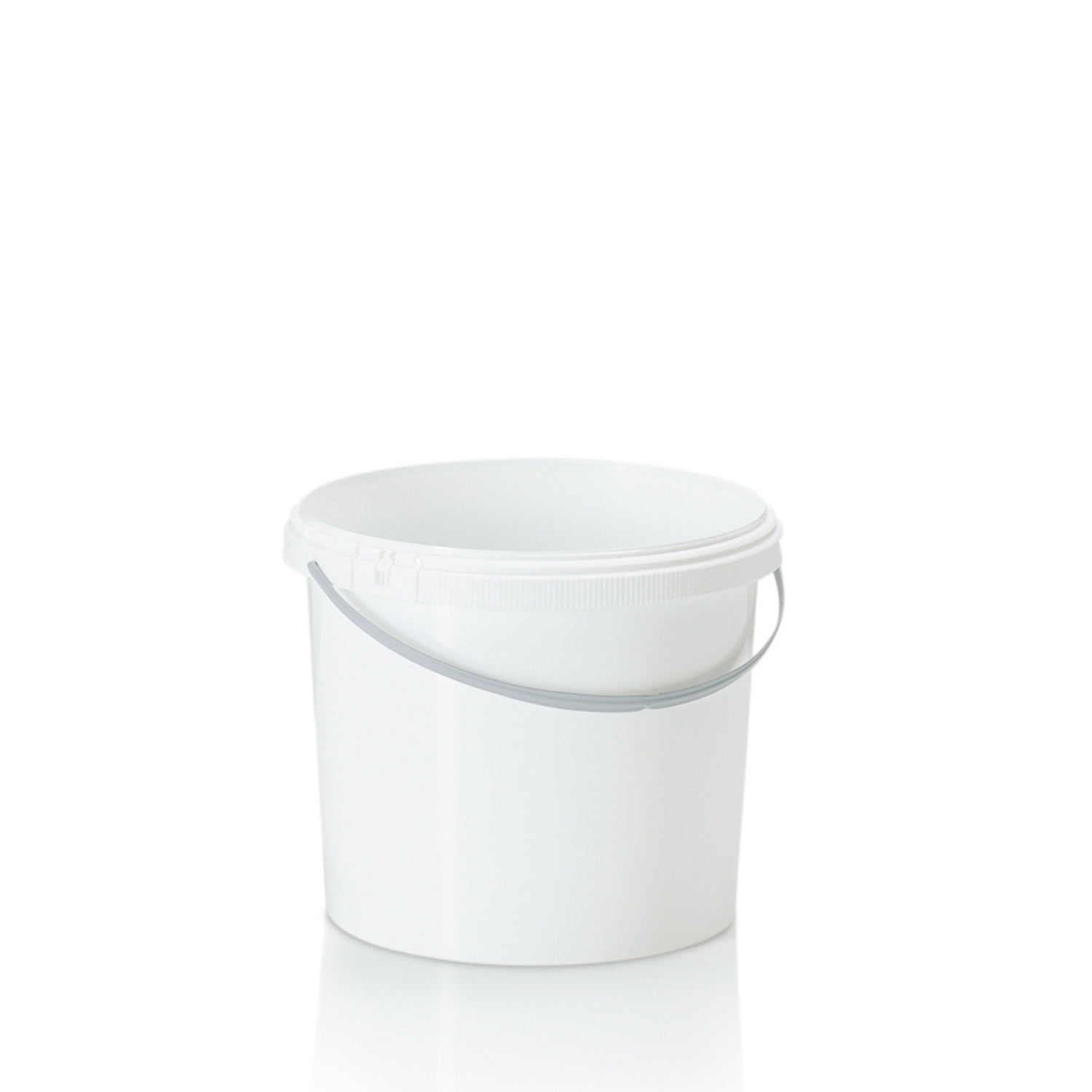 5ltr White PP Tamper Evident Pail with Strap Handle