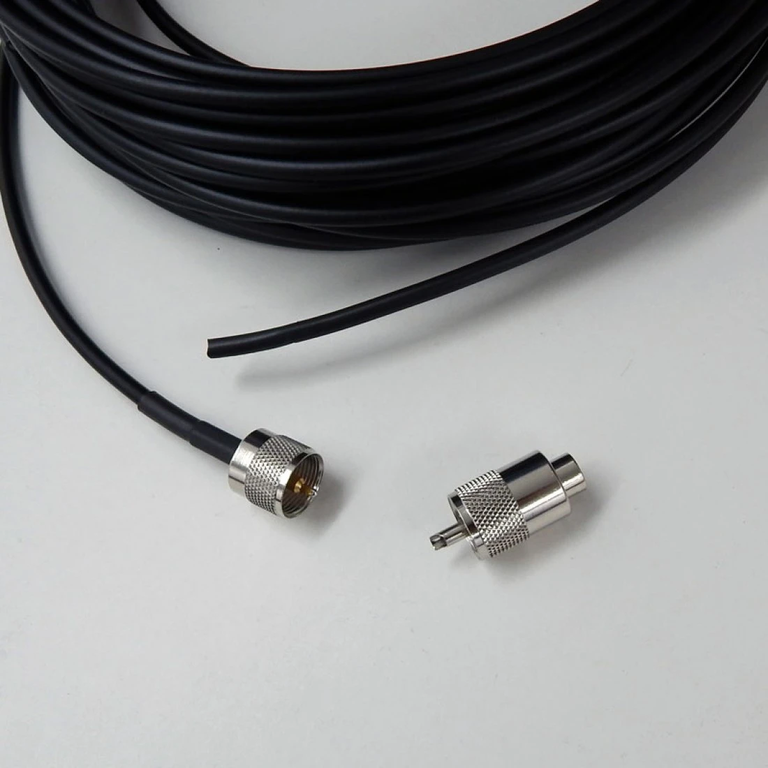 5 METRE HAM RADIO DROP CABLE KIT UHF SOLDER TWIST ON CONNECTOR  RG58