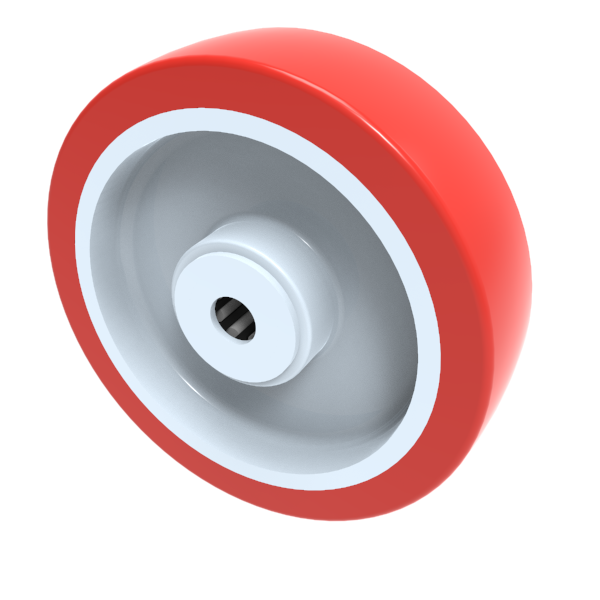 Polyurethane Nylon 150mm Roller Bearing Wheel 350kg Load