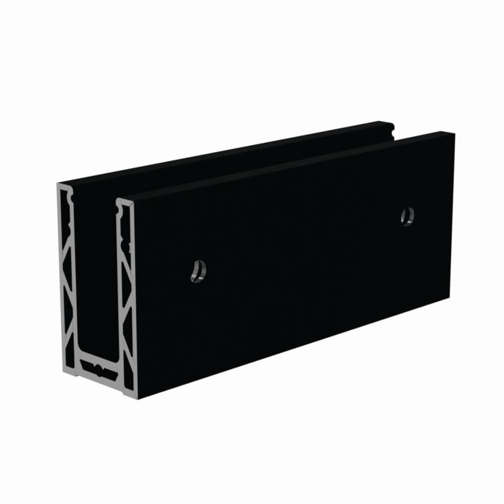 Adjustable Aluminium Channel - 5M Side F For 15 to 21.5mm Glass (PPC Black)