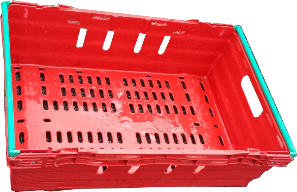 UK Suppliers Of 400x300x180 Bale Arm Crate - Green For Supermarkets