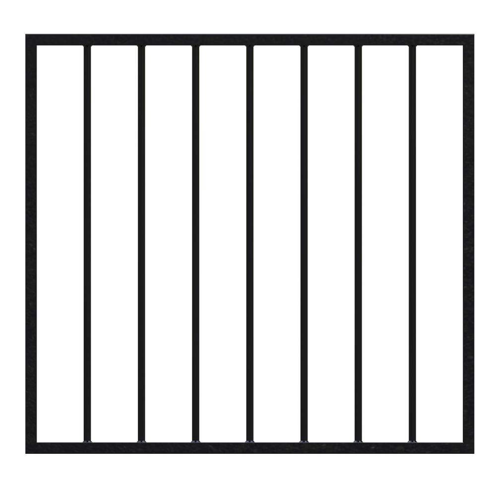 Gate for 1000mm High Fence (100mm gaps)962mm wide x 900mm high 16mm tube Black