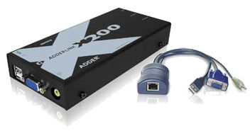 X200A-USB/P-IEC Adder X200 KVM Extender with Audio Pack - USB Keyboard and Mouse, VGA Plus Audio Receiver and Transmitter Pack.