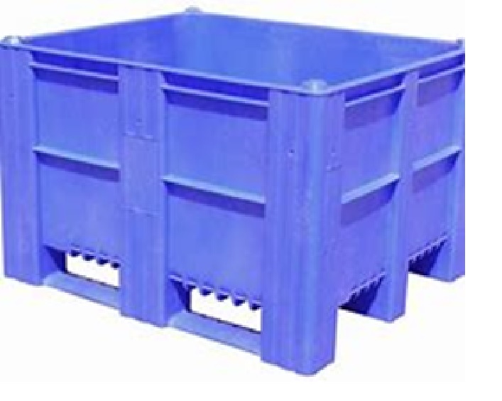 600x400x75mm Euro Box Container-Red-Solid For Industrial Industry