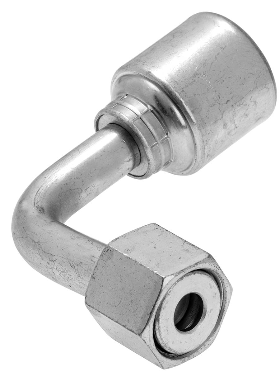 ExITFLEx 90&#176; Swept Elbow Flat Faced &#45; Female SAE Flat Faced O&#45;Ring Swivel