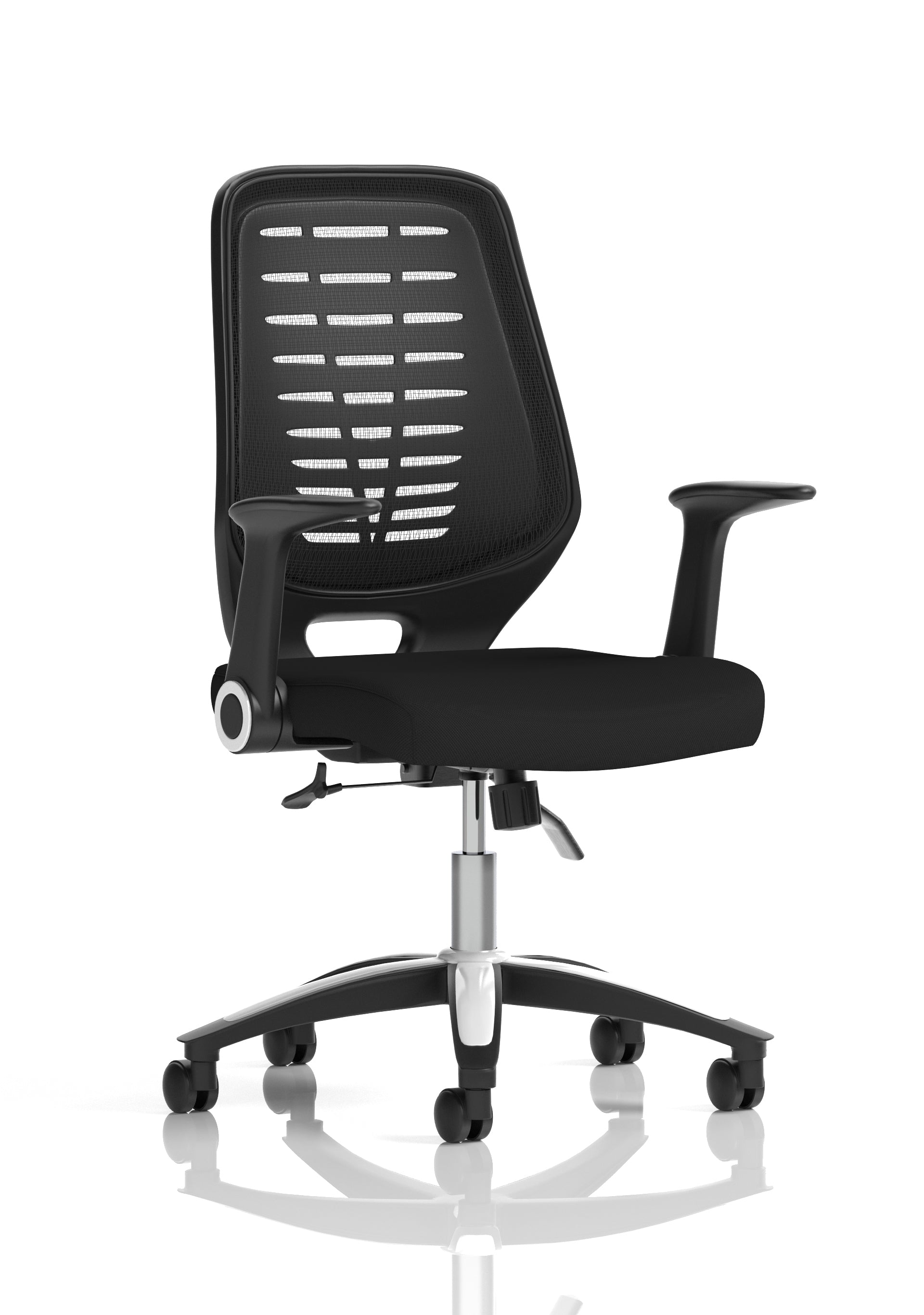 Suppliers Of Relay Medium Mesh Back Task Operator Office Chair with Folding or Height Adjustable Arms - Available in 20 Colour Choices UK