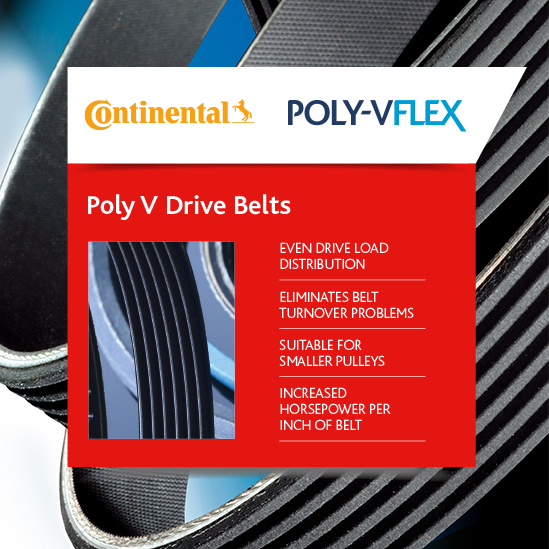 Poly V Drive Belts Suitable for Smaller Pulleys 