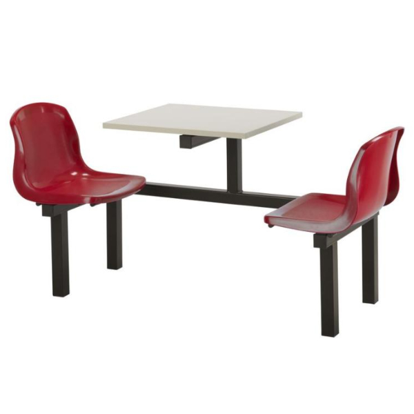 CU90 - 2-Seater Harvey Canteen Unit - Red, Grey