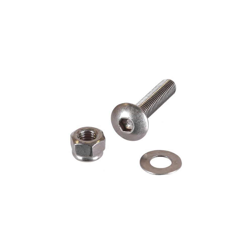 M10 x 30mm Socket Button Head Set Bolt with Washer & Nyloc Nut - Stainless Steel
