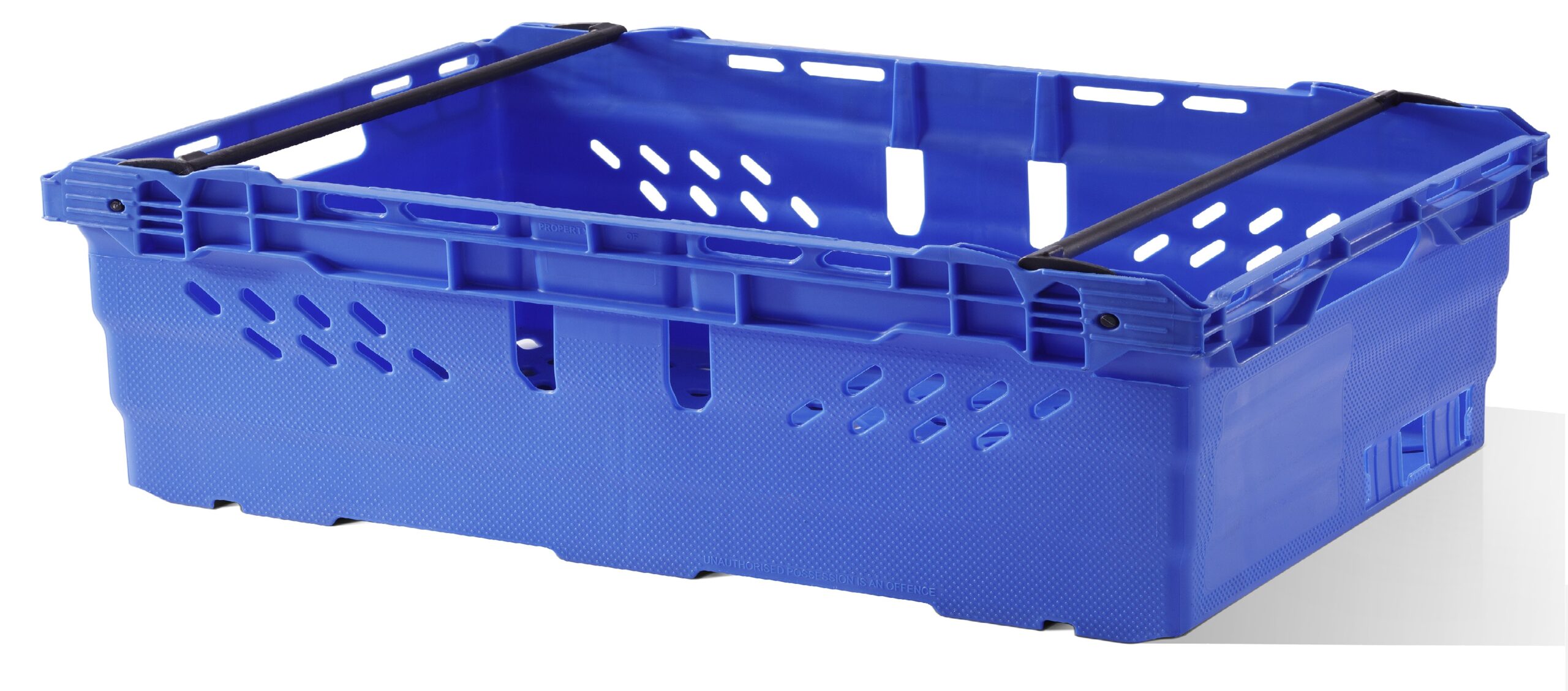 600x400x250 Bale Arm Crate - Green For Supermarkets