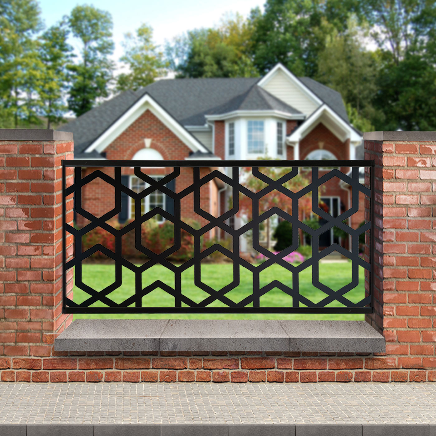 Black Hive Garden Screens for Piers 