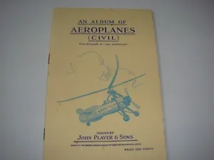 Planes Rare Aeroplanes Civil Empty Album Unused By Players Vg