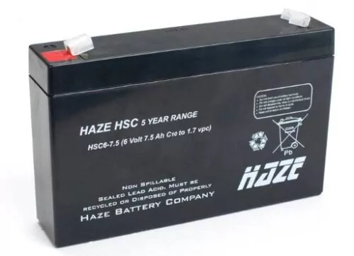 HSC6-7.5, 6 Volt 7.5Ah For Radio Systems