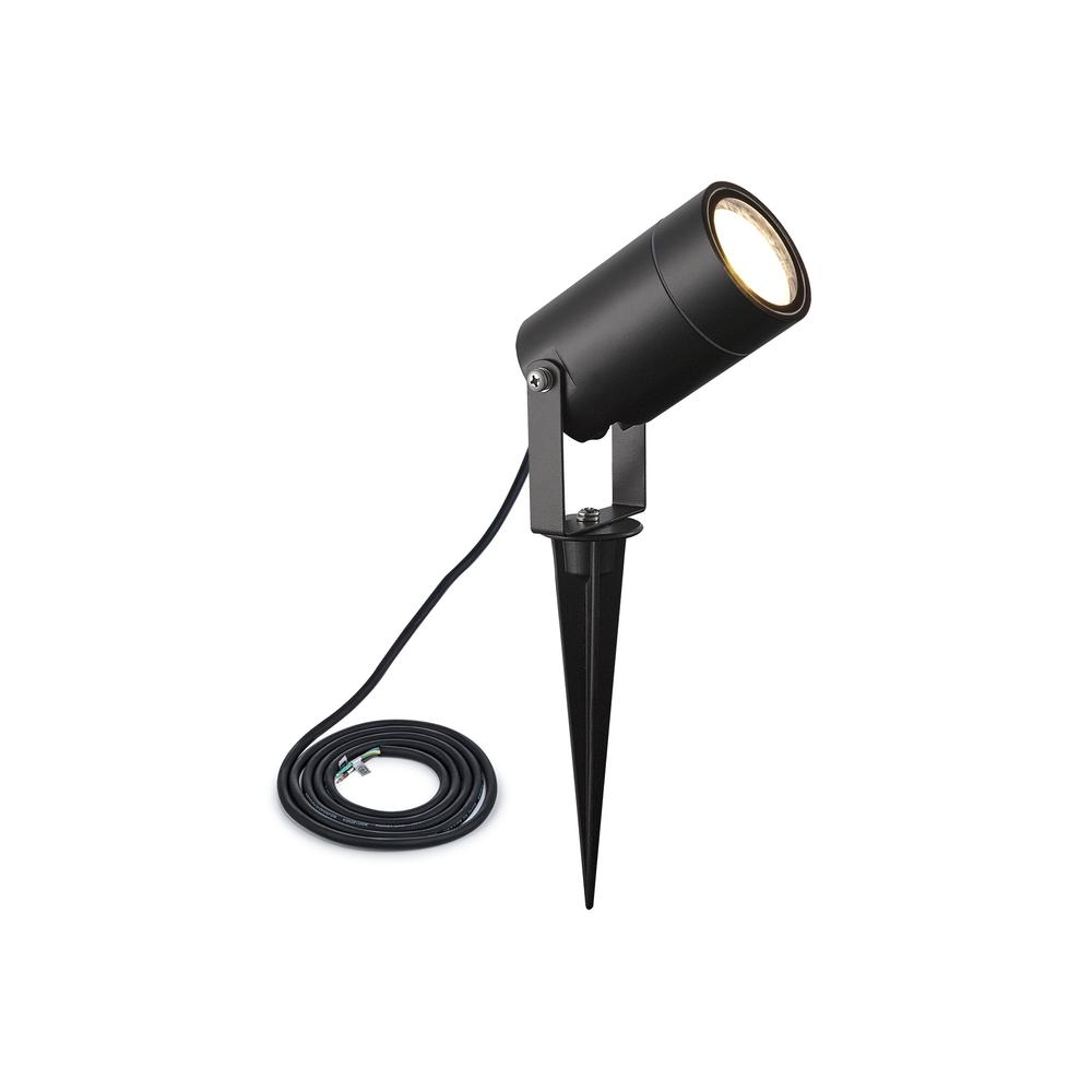 Luxuria Polar Spike/Wall Light 1xGU10 IP65 c/w 2m Cable Black