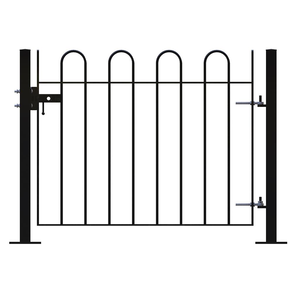 Single Leaf Gate 12 x 900mmBolt Down - HDG + PPC Black