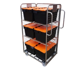 3 Sided Merchandise Trolley (900 x 650 x 1690mm) Roll Cage