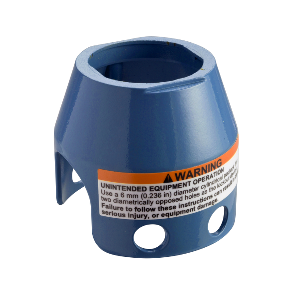 ZBZ1606 blue metal padlockable guard for diameter 40 mushroom head