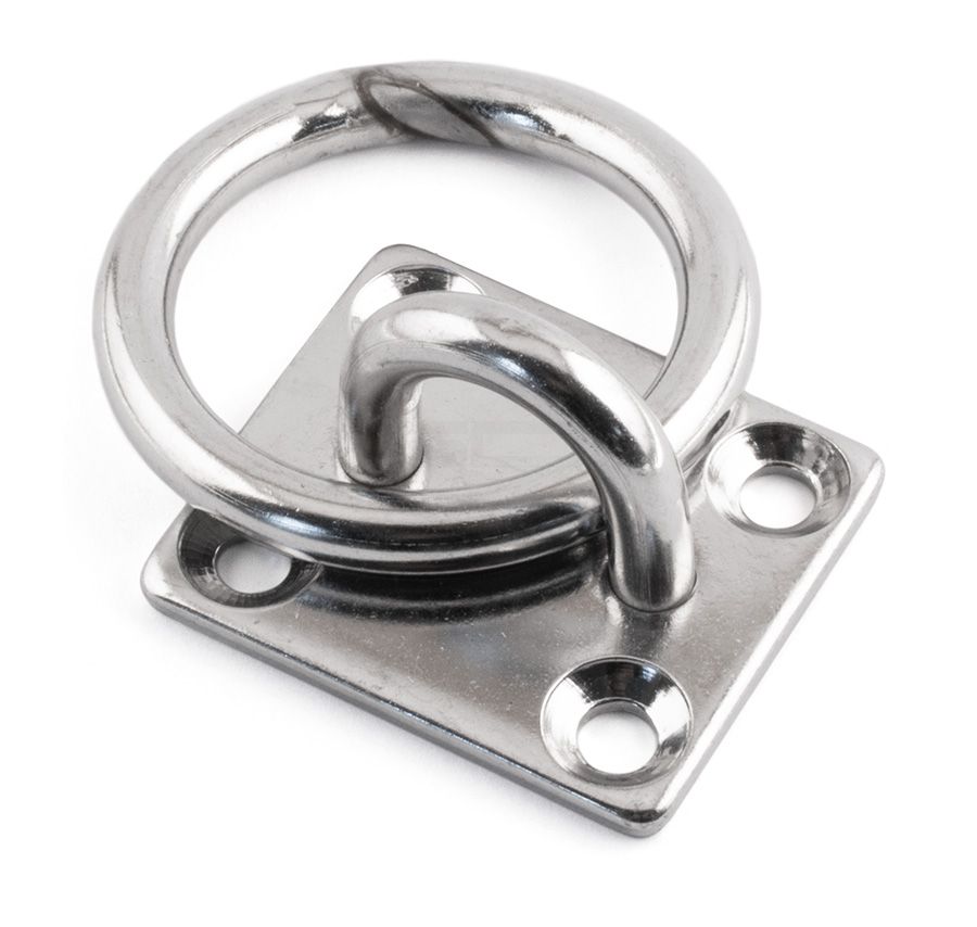 Square Eye Plates With Ring - 316 / A4 Stainless Steel