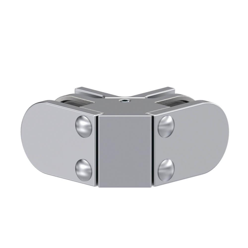 Round 90 Deg Corner Clamp External-12mmGlass Offset for Square Post Duplex 2205