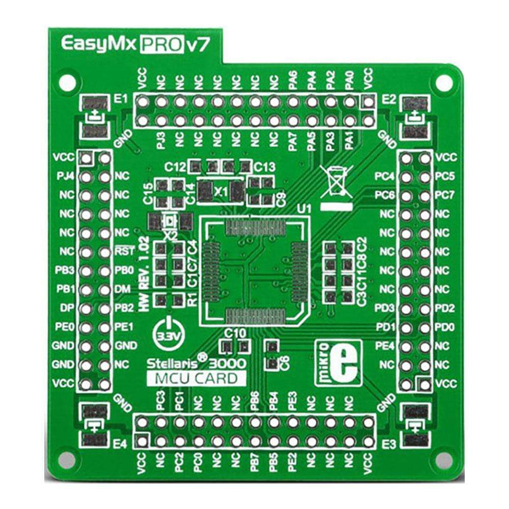 EasyMx PRO v7 for Stellaris 3000 series empty MCU card for 64-pin TQFP