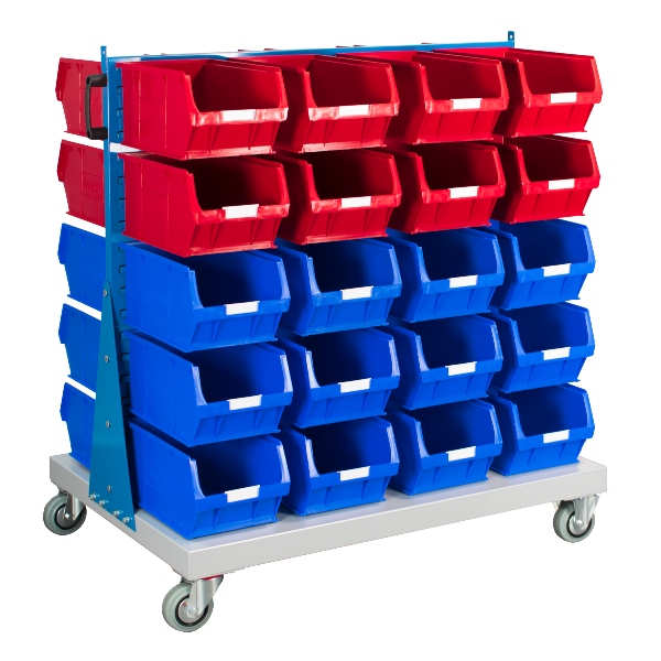 Trolley With 40 TC5 Bins Red & Blue