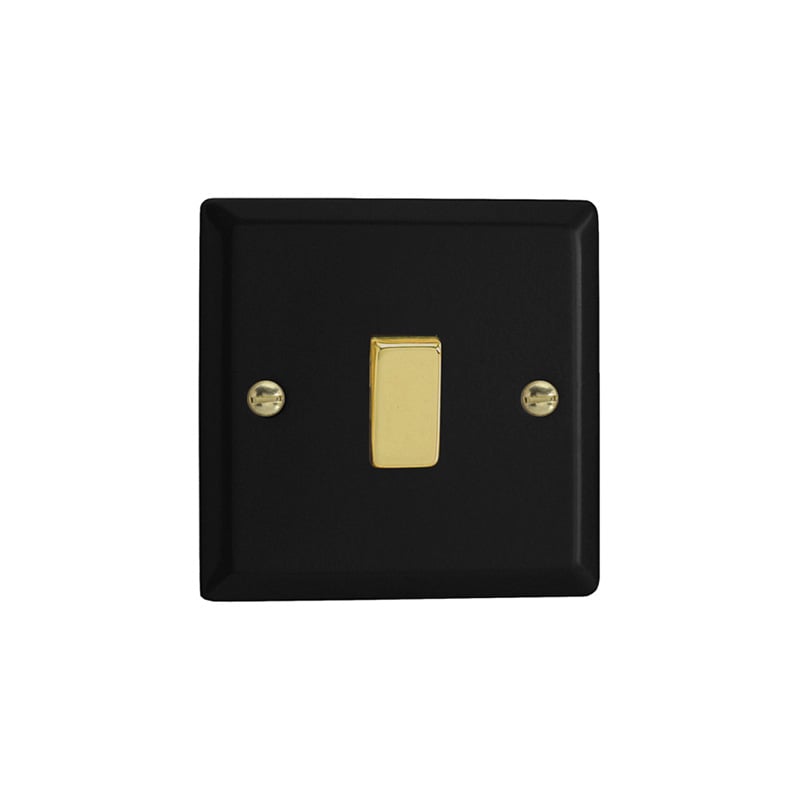 Varilight Vogue 1G 10A Rocker Switch Matt Black