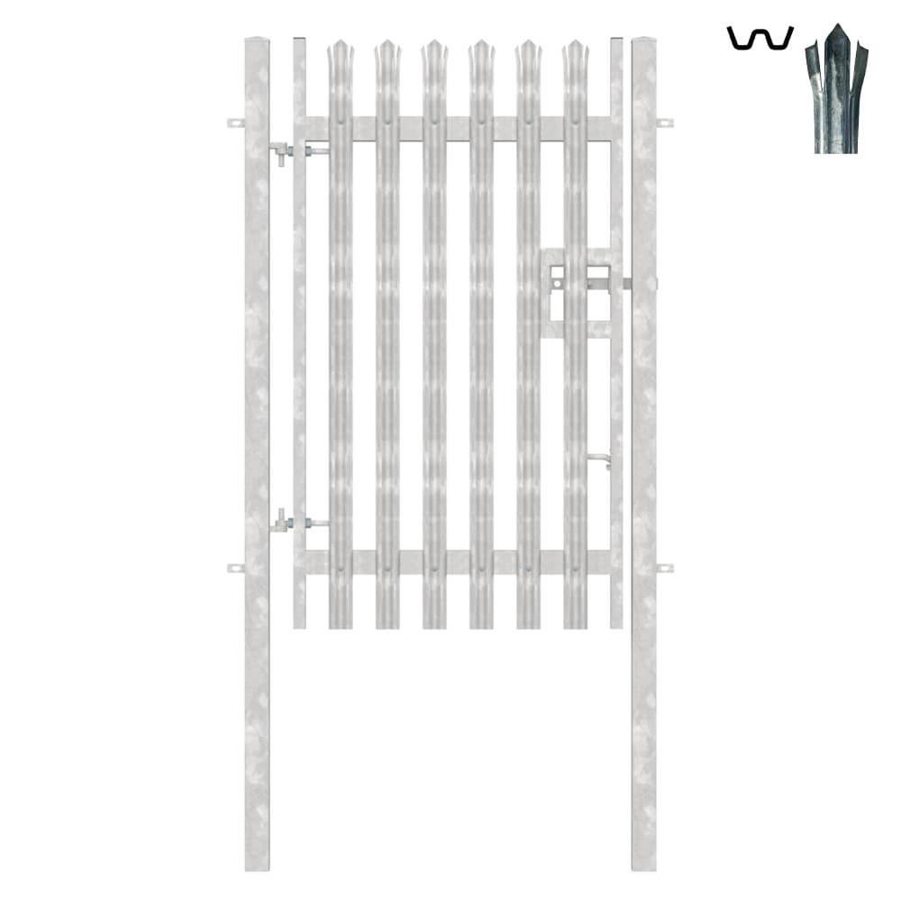 Single Leaf Gate+Post 2.0m H x 1.2mTriple Pointed 'W' Section 2.0mm