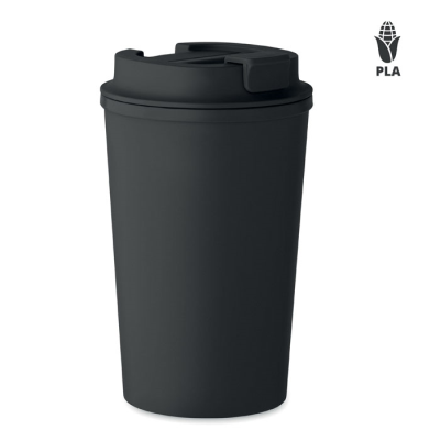 PLA DOUBLE WALL TUMBLER 350ML in Black.