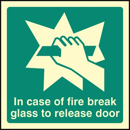 Break glass to release door