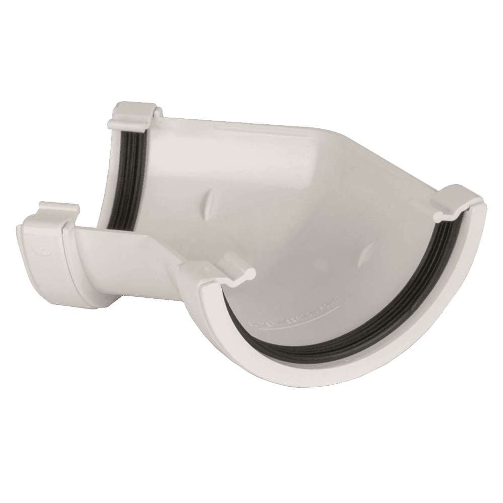 White Round Plastic Gutter Fittings