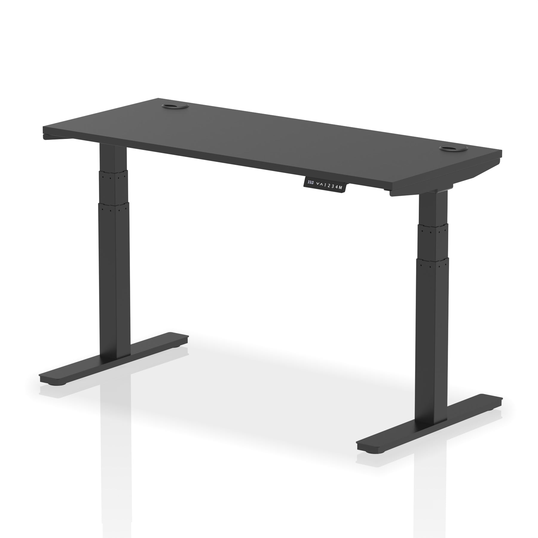 Suppliers Of Air Height Adjustable Black Series Slimline Desk with Cable Ports - 1200mm, 1400mm, 1600mm, 1800mm North Yourkshire