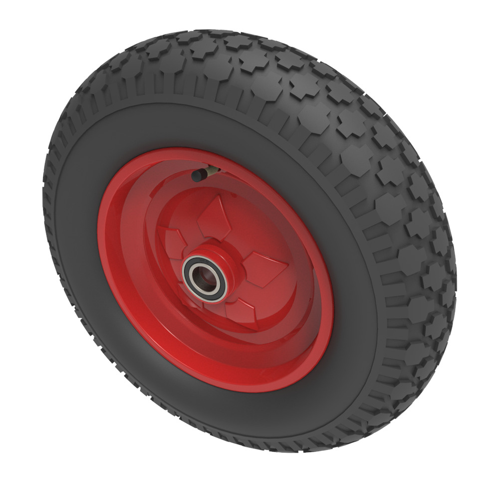 Pneumatic 400mm Ball Bearing Wheel 200kg Load