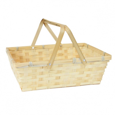 Lightweight BAMBOO SHOPPER Basket - 30x20x10cm