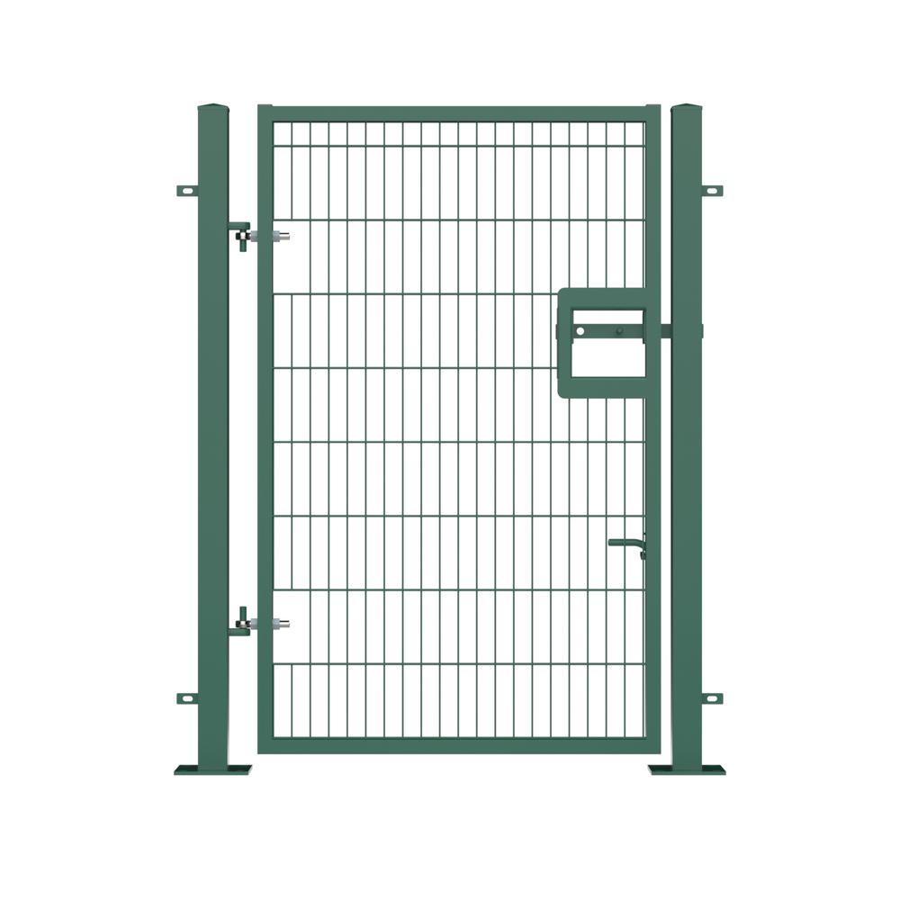 Twin Wire Single Leaf Gate H 1.8 x 1.2mGreen Powder Coated Finish  Bolt-Down