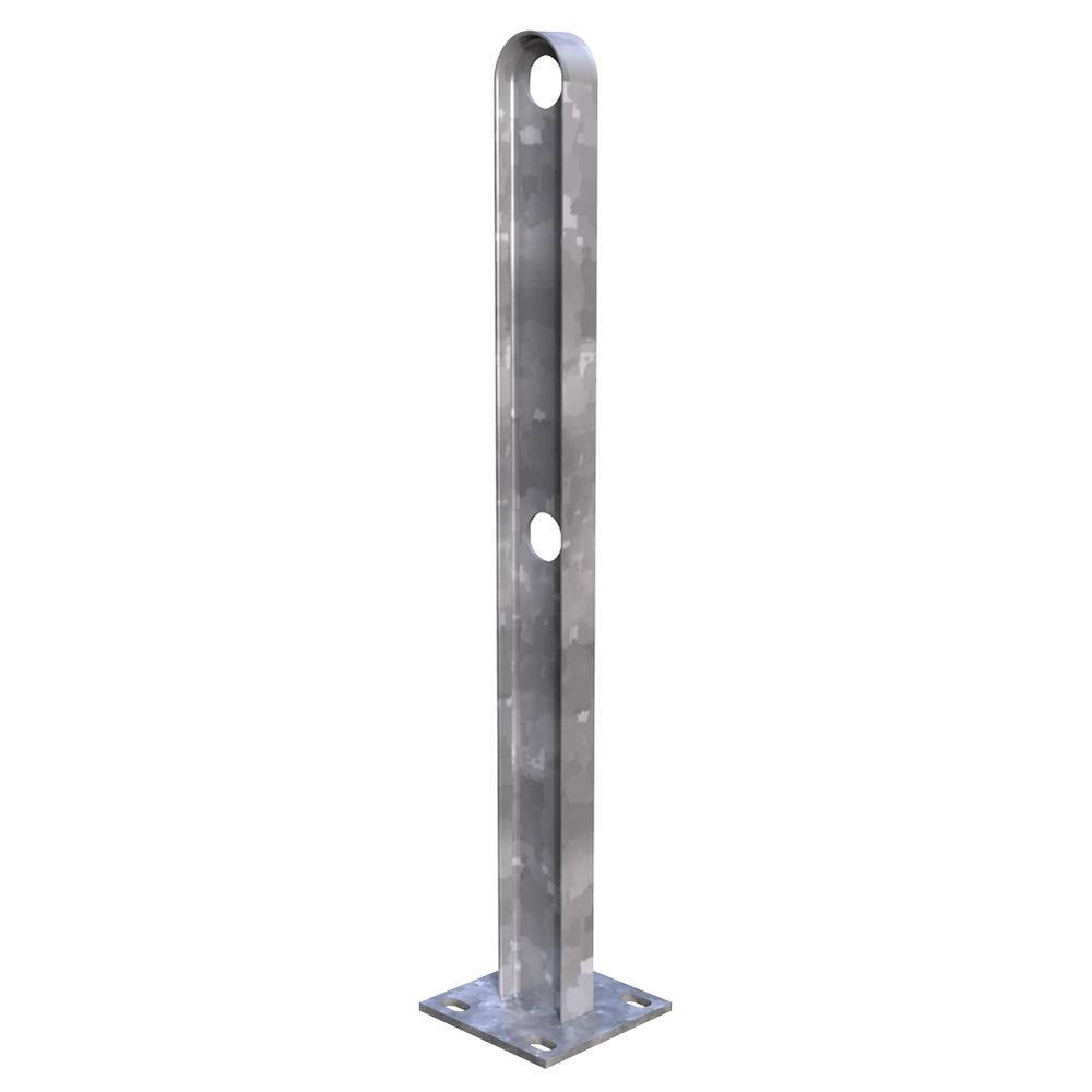 RSJ Bolt Down Post - 48.3mm Tube 2 HoleGalvanised Overall Height 1126mm