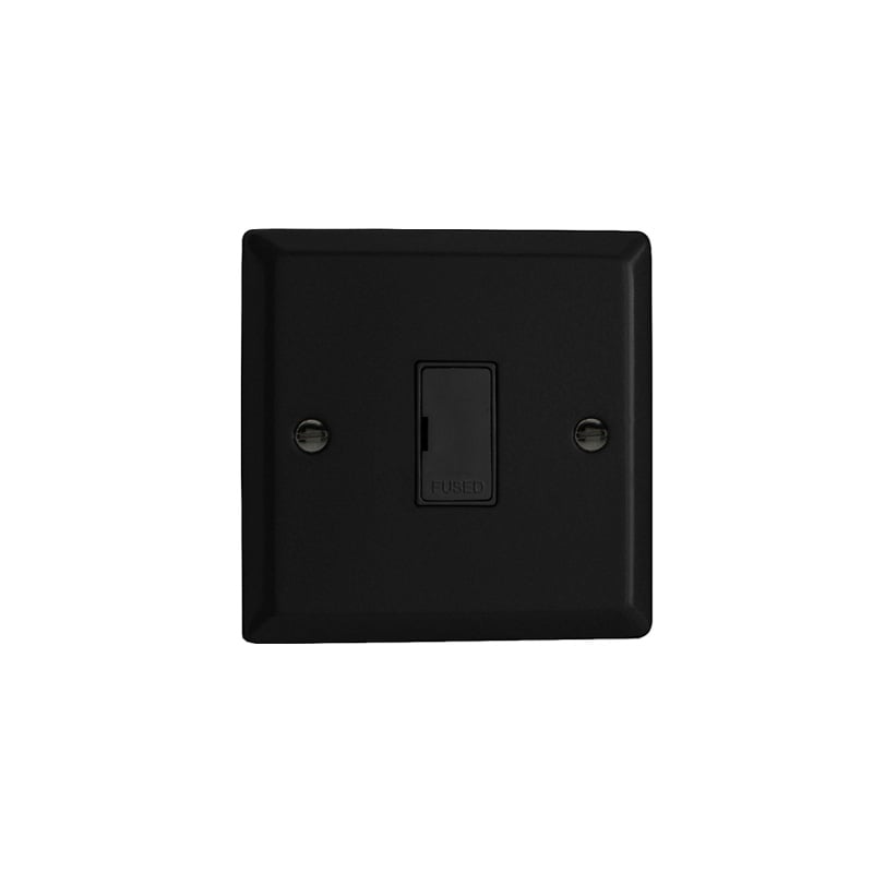 Varilight Urban 13A Unswitched Fused Spur Matt Black (Standard Plate)